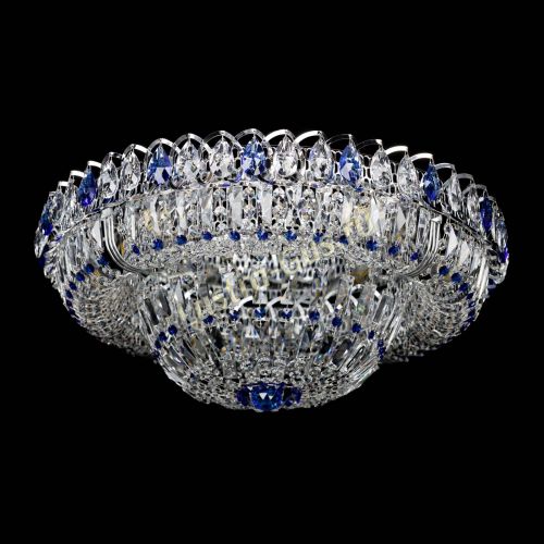 Люстра Кольцо Пластинка 600 мм синяя в Симферополе Гусь Хрустальный