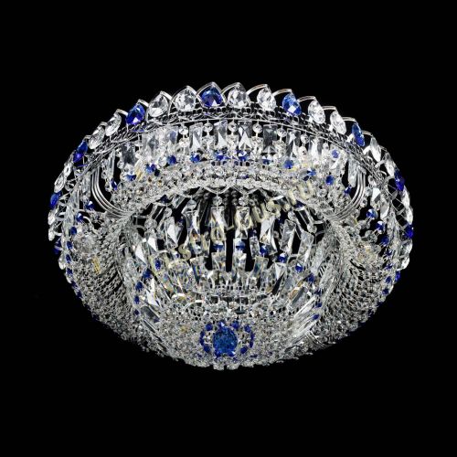 Люстра Кольцо Пластинка 600 мм синяя в Симферополе Гусь Хрустальный