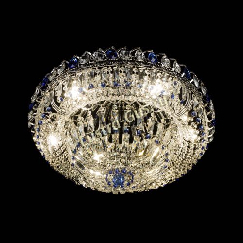 Люстра Кольцо Пластинка 600 мм синяя в Симферополе Гусь Хрустальный