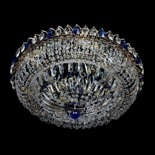 Люстра Кольцо Классика Пластинка синяя в Симферополе Гусь Хрустальный