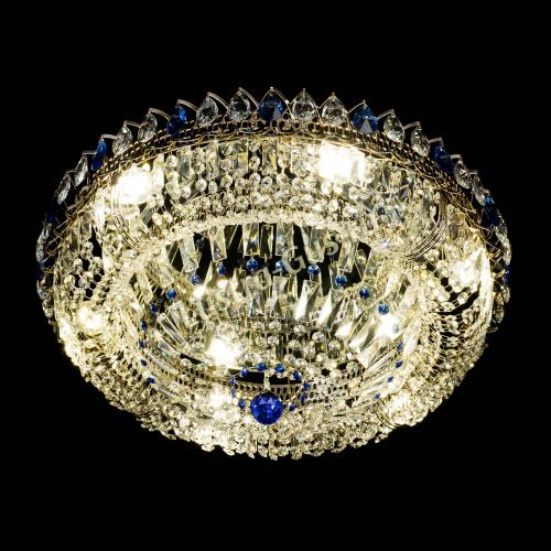 Люстра Кольцо Классика Пластинка синяя в Симферополе Гусь Хрустальный