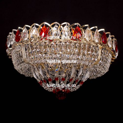 Люстра Кольцо Классика красная в Симферополе Гусь Хрустальный