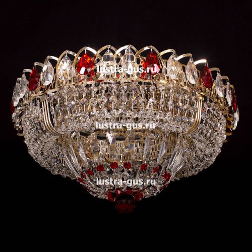 Люстра Кольцо Классика красная в Симферополе Гусь Хрустальный