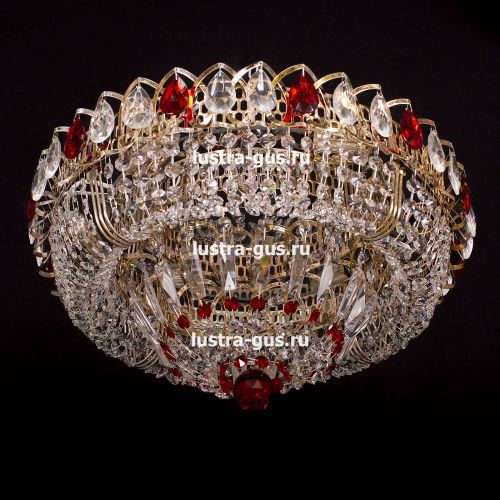 Люстра Кольцо Классика красная в Симферополе Гусь Хрустальный