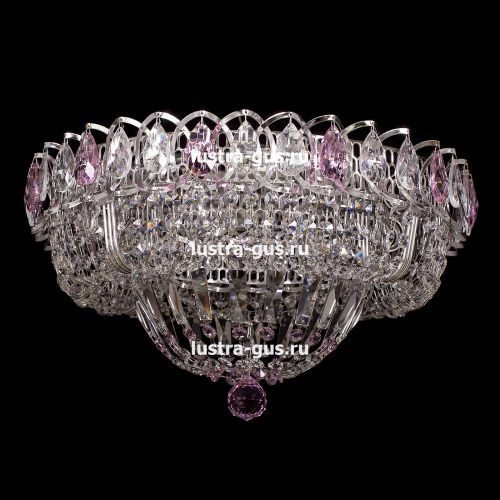 Люстра Кольцо Классика розовая в Симферополе Гусь Хрустальный