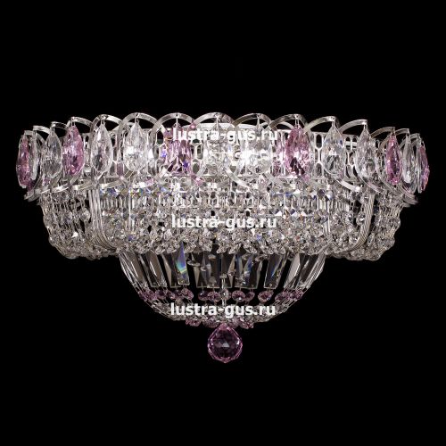 Люстра Кольцо Классика розовая в Симферополе Гусь Хрустальный