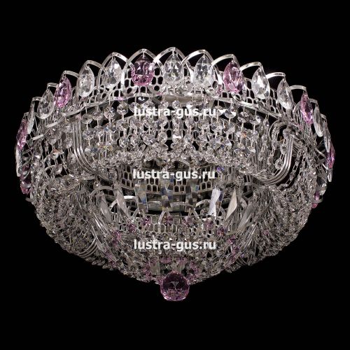 Люстра Кольцо Классика розовая в Симферополе Гусь Хрустальный