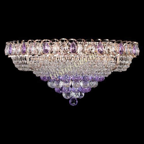 Люстра Кольцо пирамида шар 40 мм фиолетовая в Симферополе Гусь Хрустальный