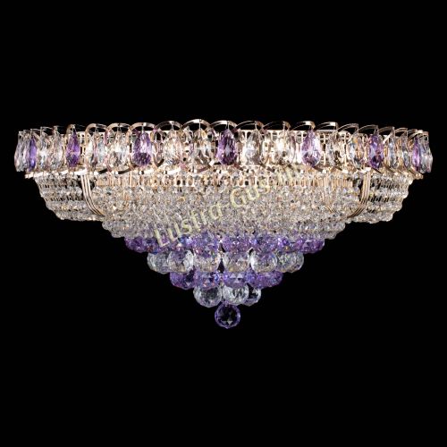 Люстра Кольцо пирамида шар 40 мм фиолетовая в Симферополе Гусь Хрустальный