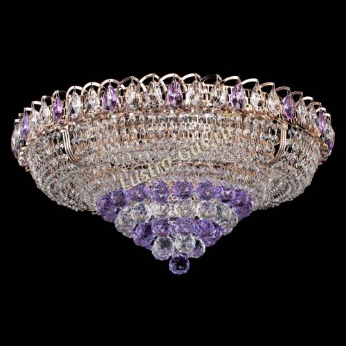 Люстра Кольцо пирамида шар 40 мм фиолетовая в Симферополе Гусь Хрустальный
