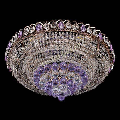 Люстра Кольцо пирамида шар 40 мм фиолетовая в Симферополе Гусь Хрустальный