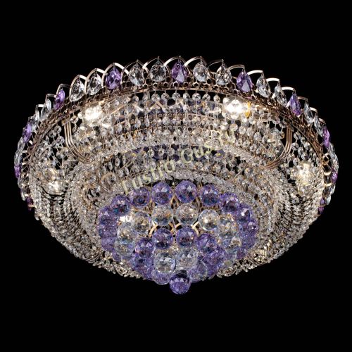 Люстра Кольцо пирамида шар 40 мм фиолетовая в Симферополе Гусь Хрустальный