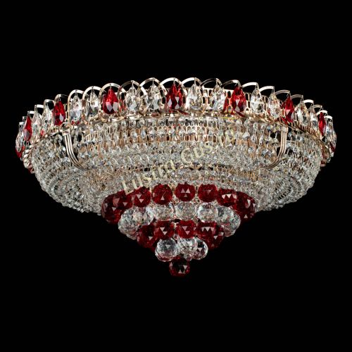 Люстра Кольцо пирамида шар 40 мм красная в Симферополе Гусь Хрустальный