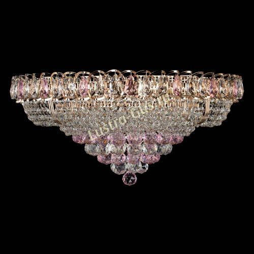 Люстра Кольцо пирамида шар 40 мм розовая в Симферополе Гусь Хрустальный