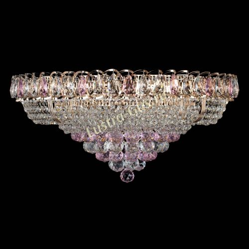 Люстра Кольцо пирамида шар 40 мм розовая в Симферополе Гусь Хрустальный