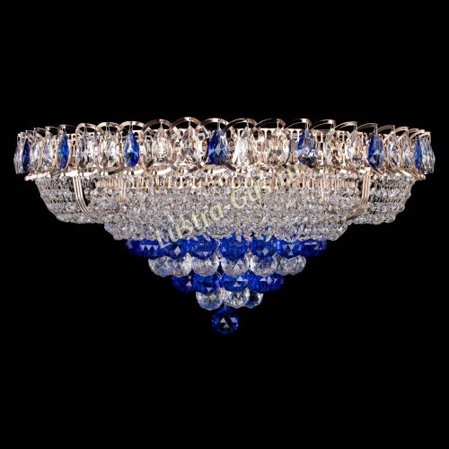 Люстра Кольцо пирамида шар 40 мм синяя в Симферополе Гусь Хрустальный