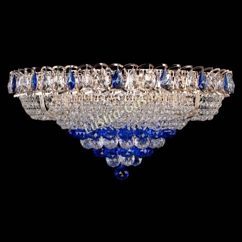 Люстра Кольцо пирамида шар 40 мм синяя в Симферополе Гусь Хрустальный