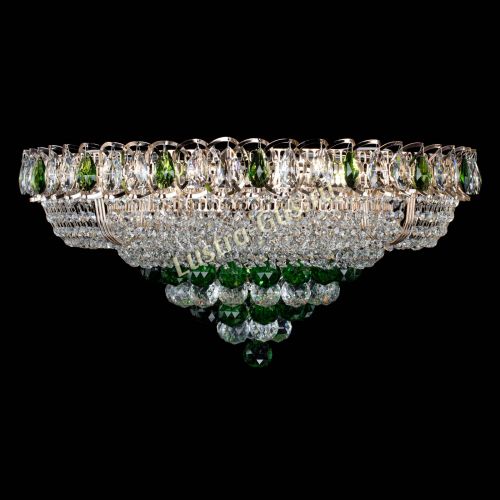 Люстра Кольцо пирамида шар 40 мм зеленая в Симферополе Гусь Хрустальный