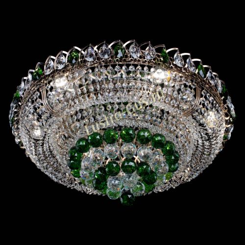 Люстра Кольцо пирамида шар 40 мм зеленая в Симферополе Гусь Хрустальный