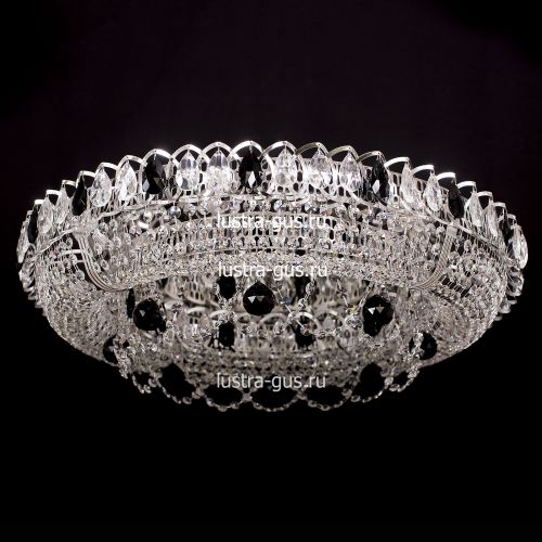 Люстра Кольцо Снежинка черная в Симферополе Гусь Хрустальный