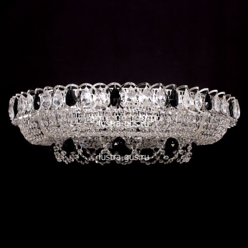 Люстра Кольцо Снежинка черная в Симферополе Гусь Хрустальный