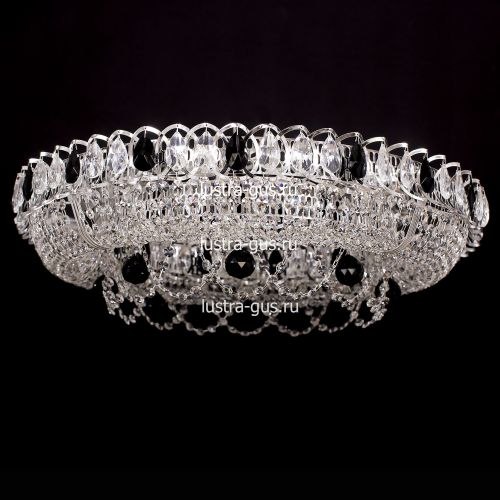 Люстра Кольцо Снежинка черная в Симферополе Гусь Хрустальный