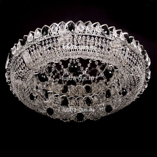 Люстра Кольцо Снежинка черная в Симферополе Гусь Хрустальный
