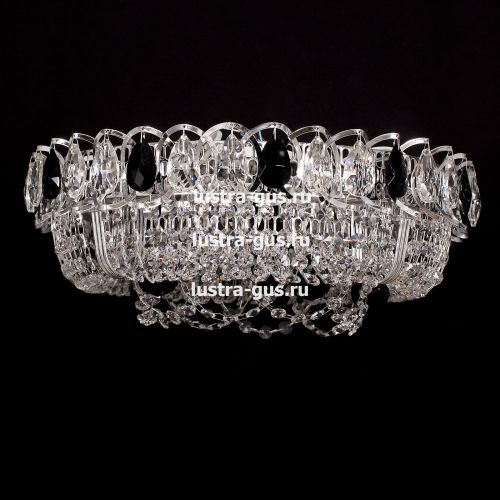 Люстра Кольцо Снежинка черная в Симферополе Гусь Хрустальный