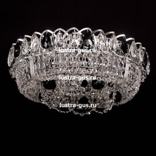 Люстра Кольцо Снежинка черная в Симферополе Гусь Хрустальный