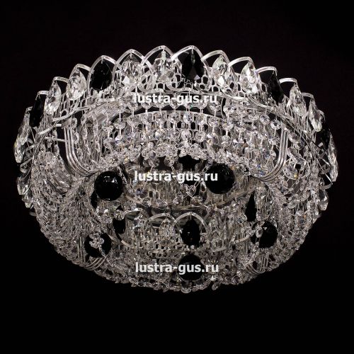 Люстра Кольцо Снежинка черная в Симферополе Гусь Хрустальный