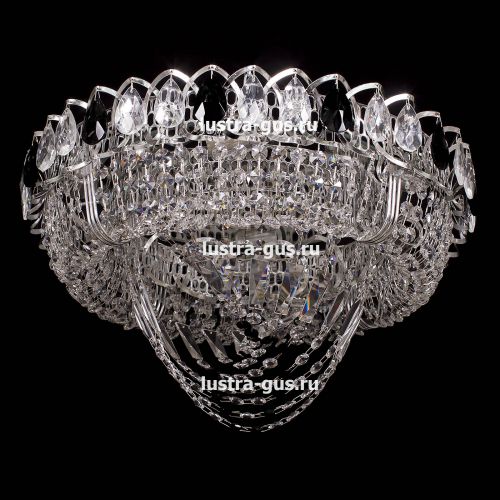 Люстра Кольцо Водоворот черная в Симферополе Гусь Хрустальный