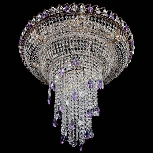 Люстра Кольцо №10 фиолетовая в Симферополе Гусь Хрустальный