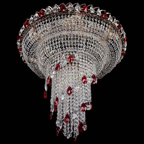 Люстра Кольцо №10 красная в Симферополе Гусь Хрустальный