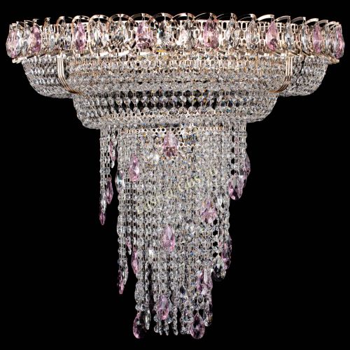 Люстра Кольцо №10 розовая в Симферополе Гусь Хрустальный