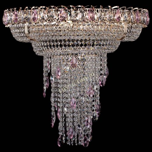 Люстра Кольцо №10 розовая в Симферополе Гусь Хрустальный