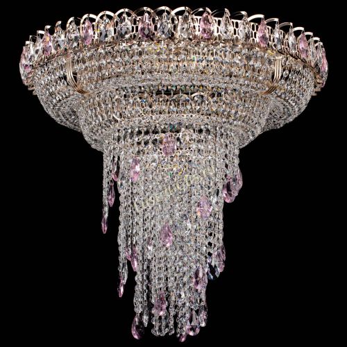 Люстра Кольцо №10 розовая в Симферополе Гусь Хрустальный