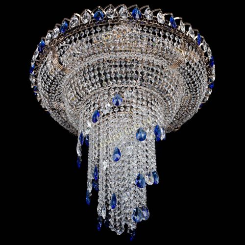 Люстра Кольцо №10 синяя в Симферополе Гусь Хрустальный