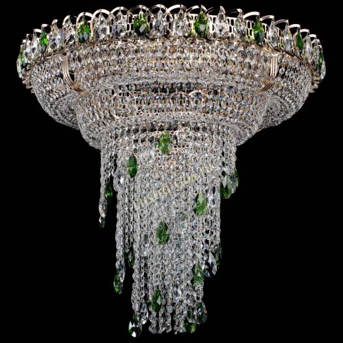 Люстра Кольцо №10 зеленая в Симферополе Гусь Хрустальный