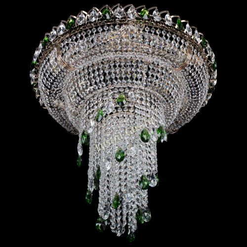 Люстра Кольцо №10 зеленая в Симферополе Гусь Хрустальный