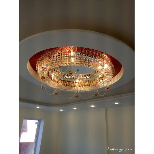 Люстра Кольцо Блин 1000 мм в Симферополе Гусь Хрустальный