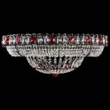 Люстра Кольцо Классика №8 Черная с красными подвесками в Симферополе