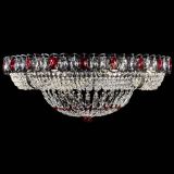 Люстра Кольцо Классика №8 Черная с красными подвесками в Симферополе