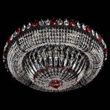 Люстра Кольцо Классика №8 Черная с красными подвесками в Симферополе