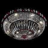 Люстра Кольцо Классика №8 Черная с красными подвесками в Симферополе