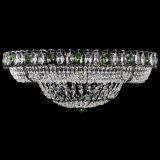 Люстра Кольцо Классика №8 Черная с зелеными подвесками в Симферополе