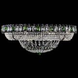 Люстра Кольцо Классика №8 Черная с зелеными подвесками в Симферополе