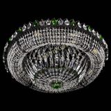 Люстра Кольцо Классика №8 Черная с зелеными подвесками в Симферополе