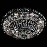 Люстра Кольцо Классика №8 Черная с зелеными подвесками в Симферополе