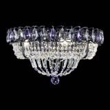 Люстра Кольцо Классика Черная с фиолетовыми подвесками в Симферополе