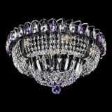 Люстра Кольцо Классика Черная с фиолетовыми подвесками в Симферополе